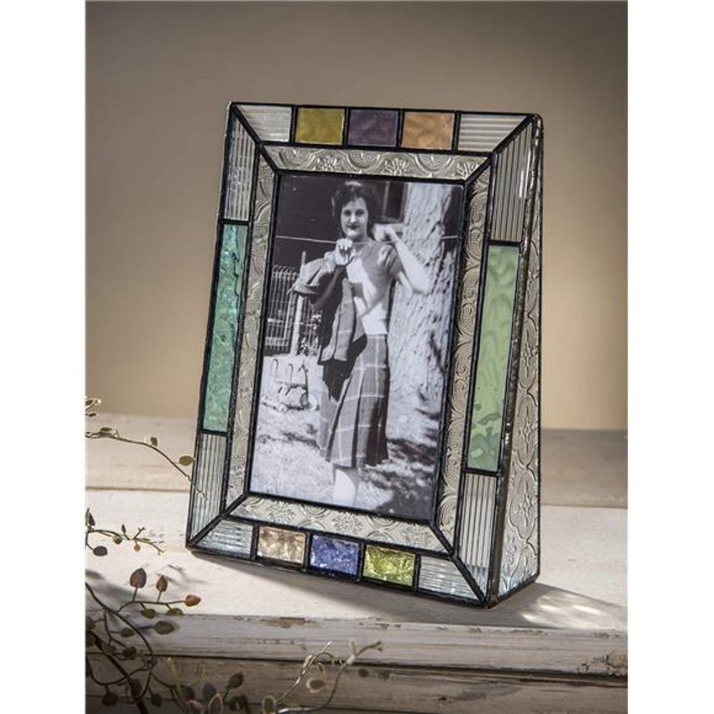 4x6 Picture Frames Colorful Glass Photo Frame Table Top Home Decor